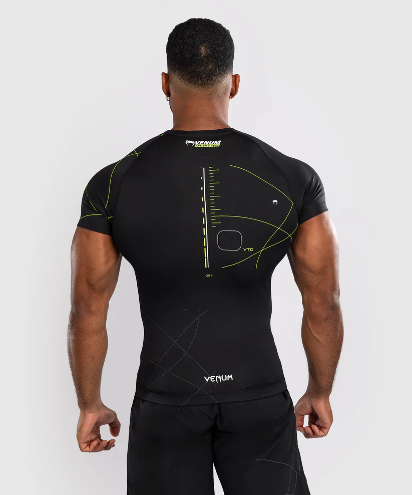 Venum Rashguard Training Camp 4.0 Krótki Rękaw Black/Neon Green