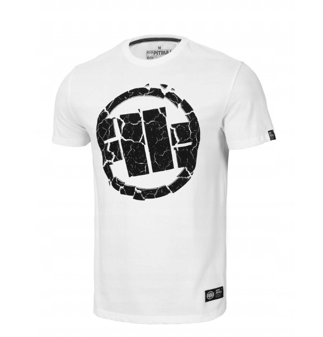 Pitbull T-shirt bawełniany, klasyczny model Scratch Biały