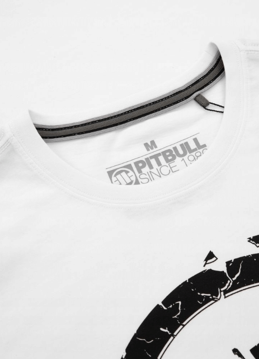 Pitbull T-shirt bawełniany, klasyczny model Scratch Biały