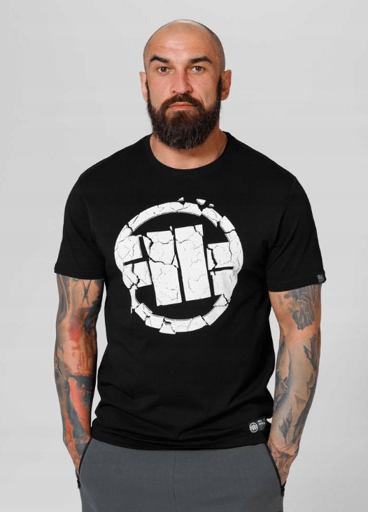 Pitbull T-shirt bawełniany, klasyczny model Scratch czarny
