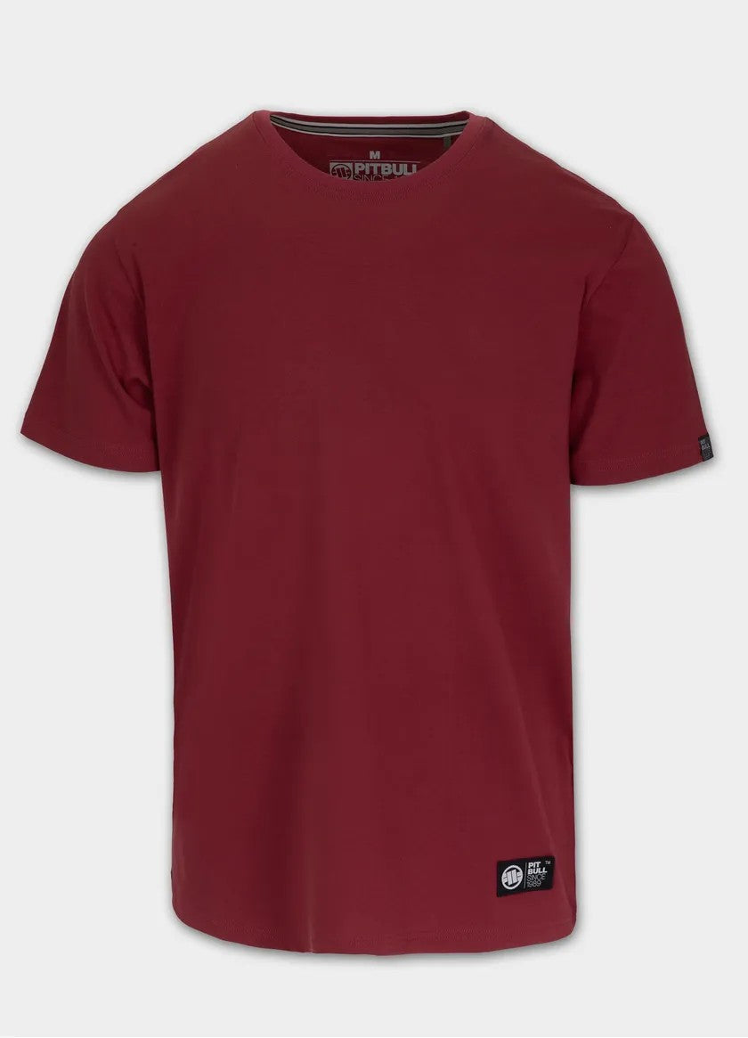 Pitbull T-shirt Bawełniany No Logo Burgundowy