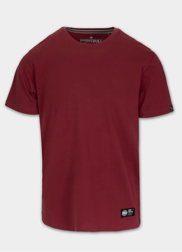 Pitbull T-shirt Bawełniany No Logo Burgundowy