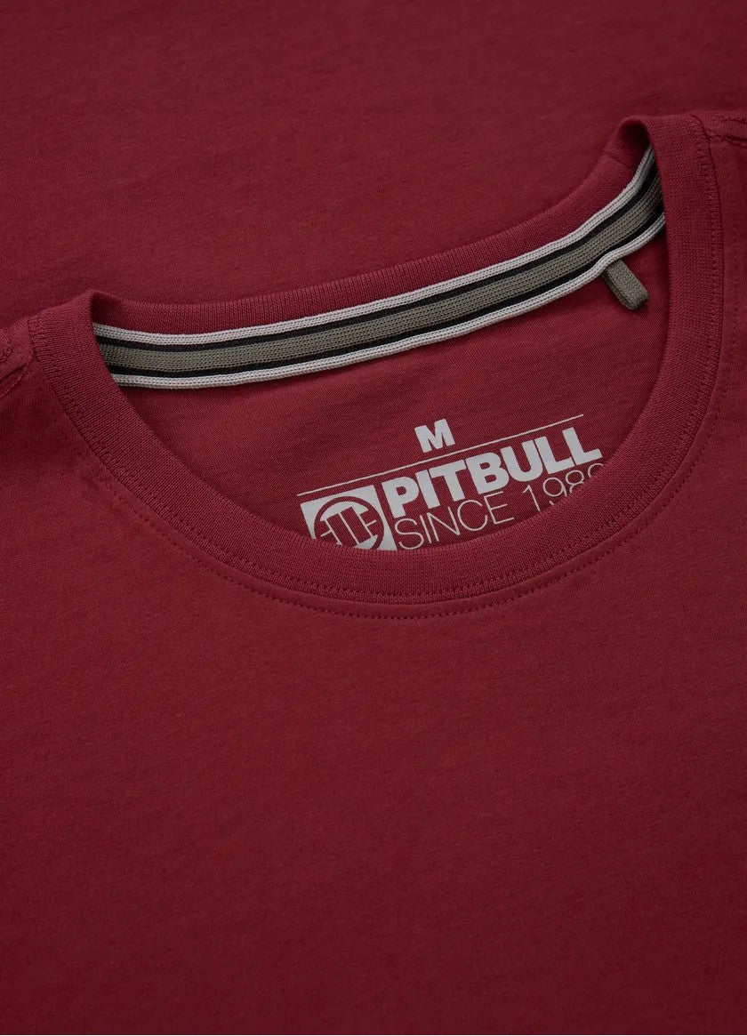 Pitbull T-shirt Bawełniany No Logo Burgundowy