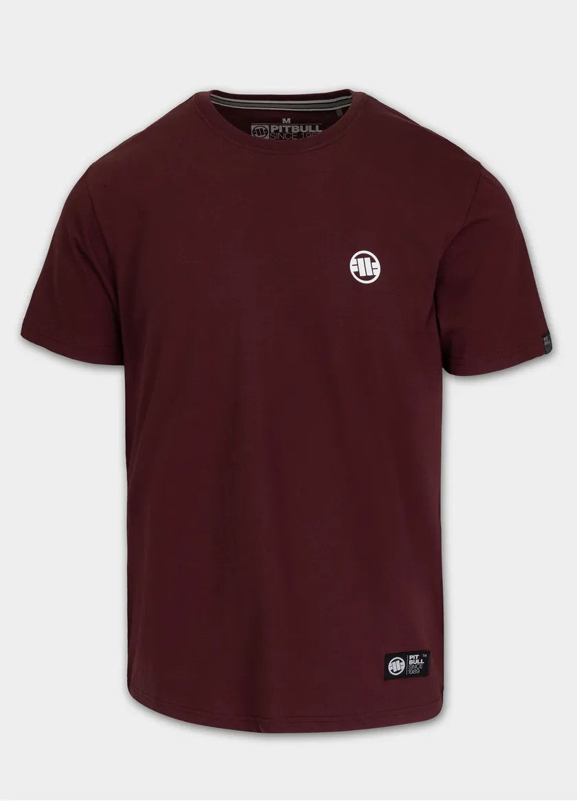 Pitbull T-shirt Small Logo Dark Burgundy