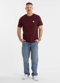 Pitbull T-shirt Small Logo Dark Burgundy