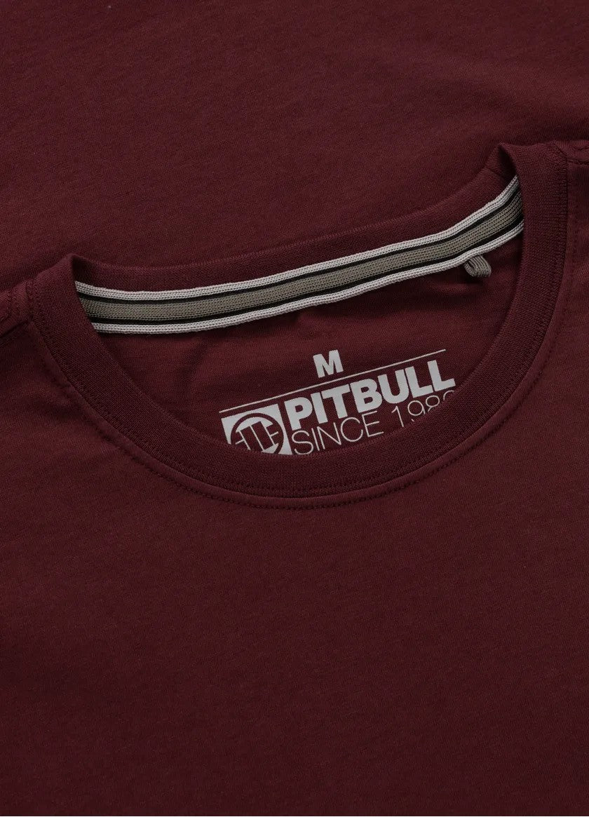 Pitbull T-shirt Small Logo Dark Burgundy