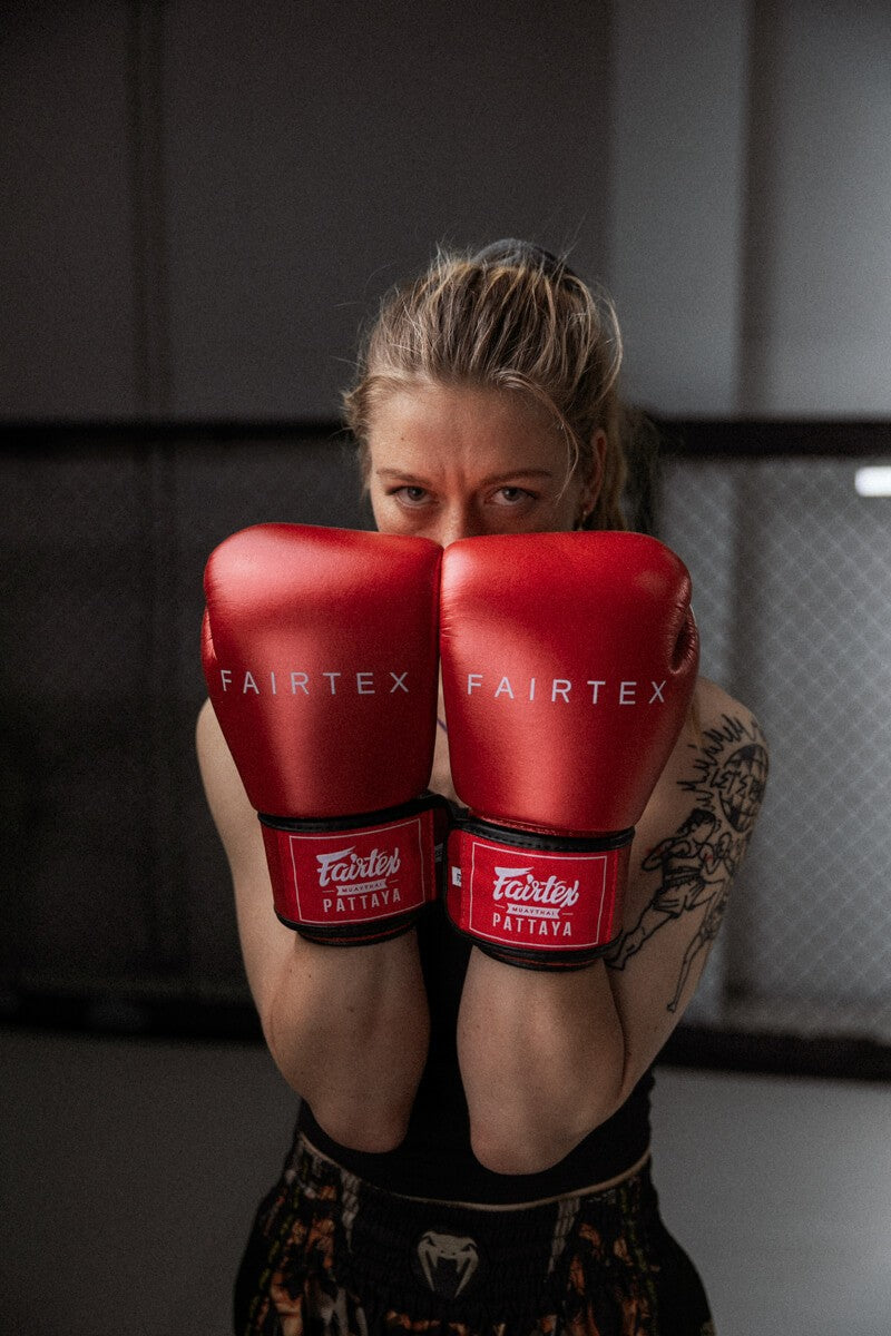 Fairtex Rękawice Bokserskie BGV22 Metalic Czerwone