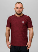 Pitbull Koszulka Casual Sport Small Logo Bordowa