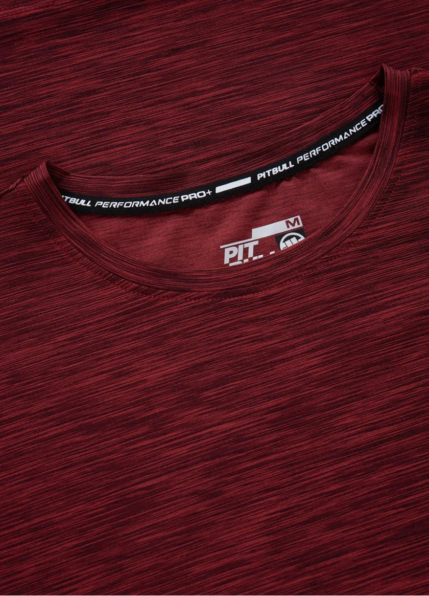 Pitbull Koszulka Casual Sport Small Logo Bordowa