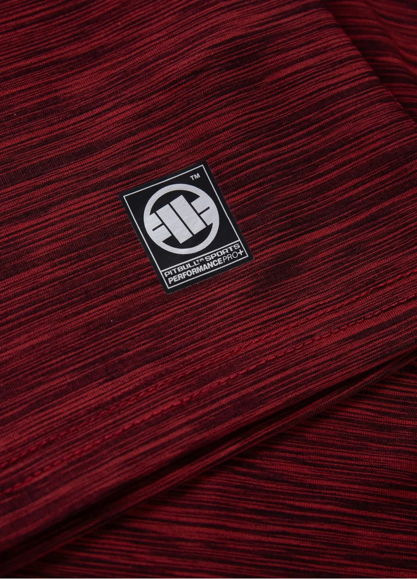 Pitbull Koszulka Casual Sport Small Logo Bordowa