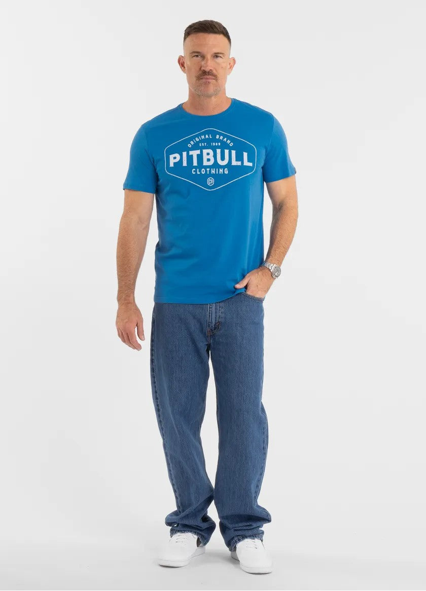 Pitbull Lekka bawełniana koszulka Pitbull Co. Niebieska