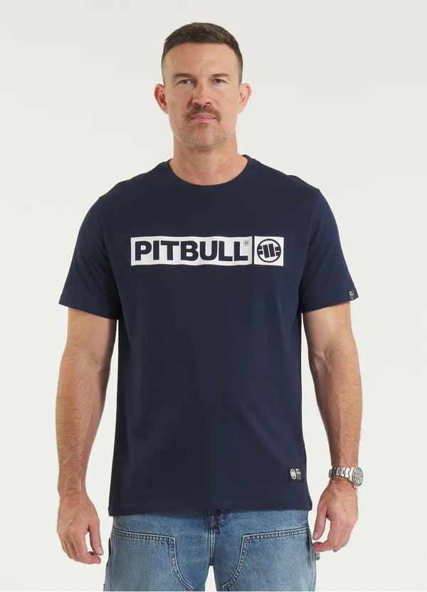 Pitbull T-shirt bawełniany Hilltop Granatowy