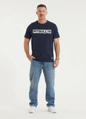 Pitbull T-shirt bawełniany Hilltop Granatowy