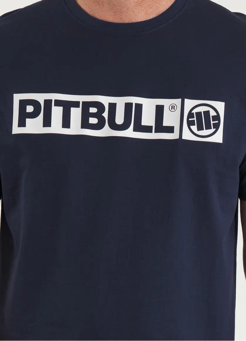 Pitbull T-shirt bawełniany Hilltop Granatowy