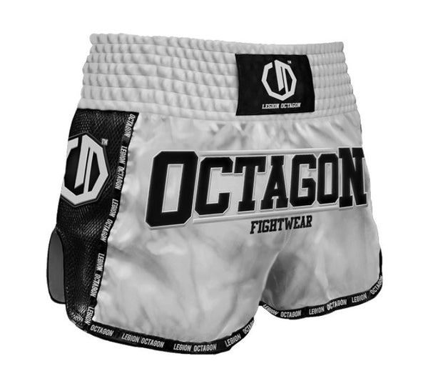 Octagon Spodenki Muay Thai Legion Future Premium Srebrne