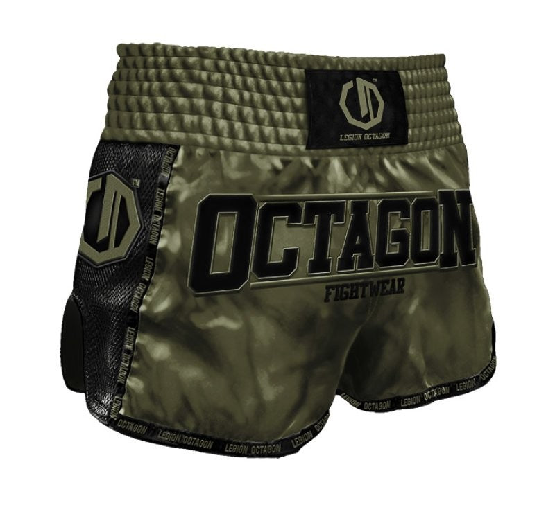 Octagon Spodenki Muay Thai Legion Future Premium Zielony Khaki