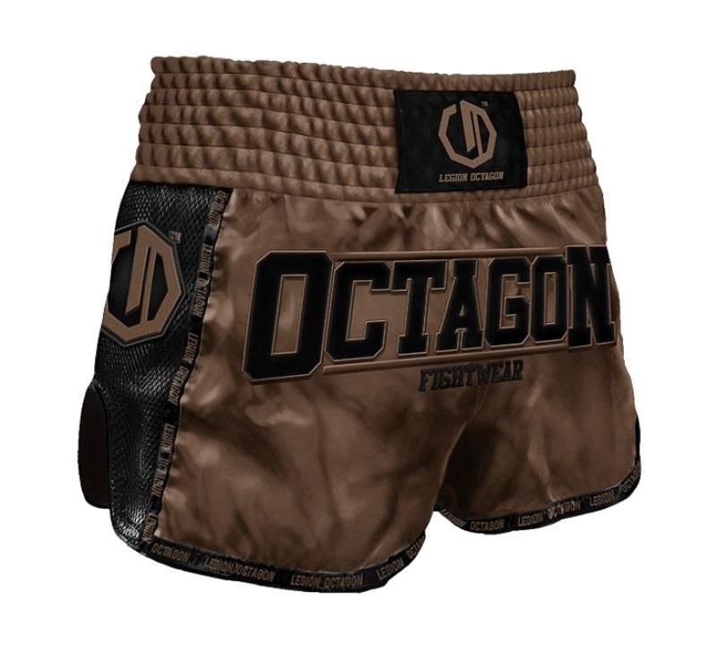 Octagon Spodenki Muay Thai Legion Future Premium Brązowe