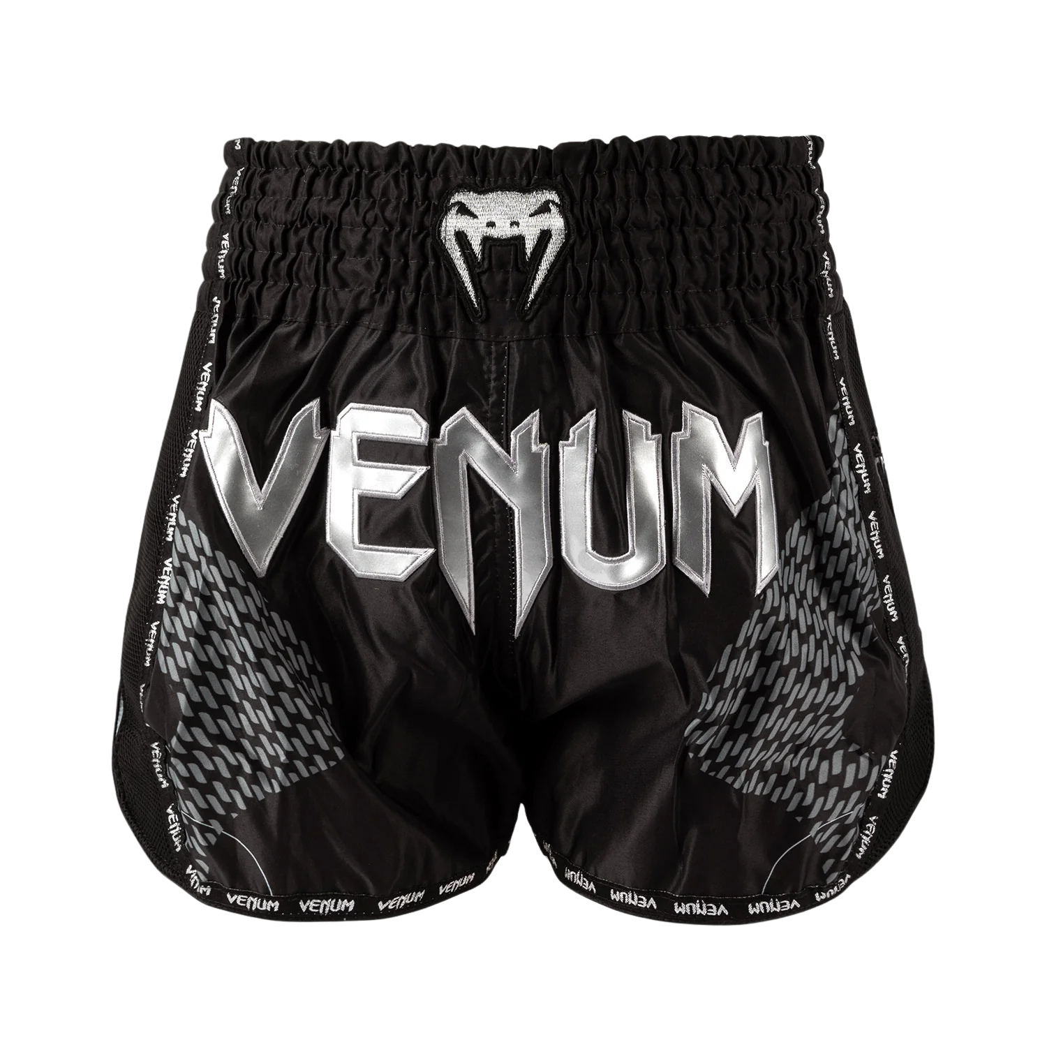 Venum Spodenki Muay Thai Nexus Czarne/Srebrne