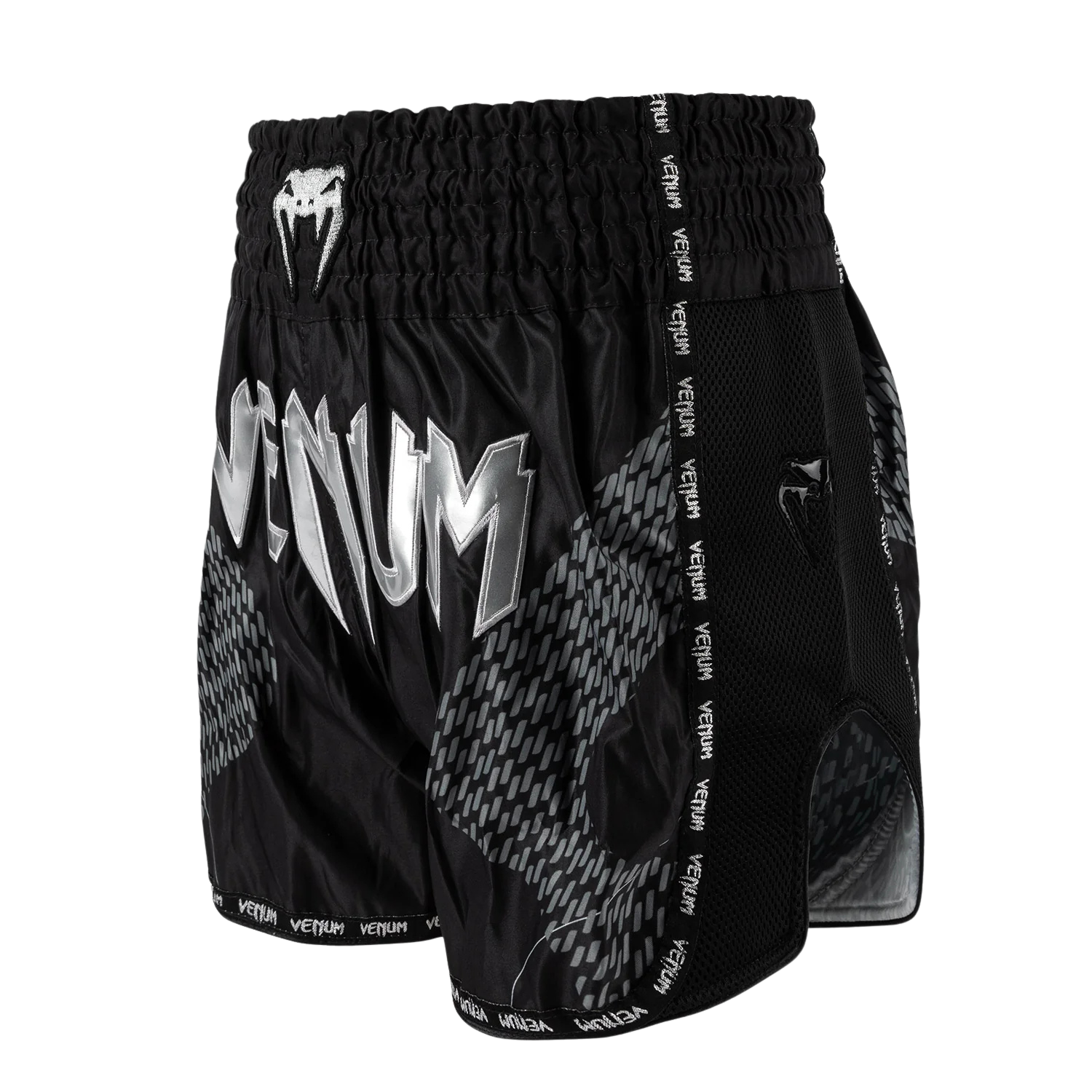 Venum Spodenki Muay Thai Nexus Czarne/Srebrne