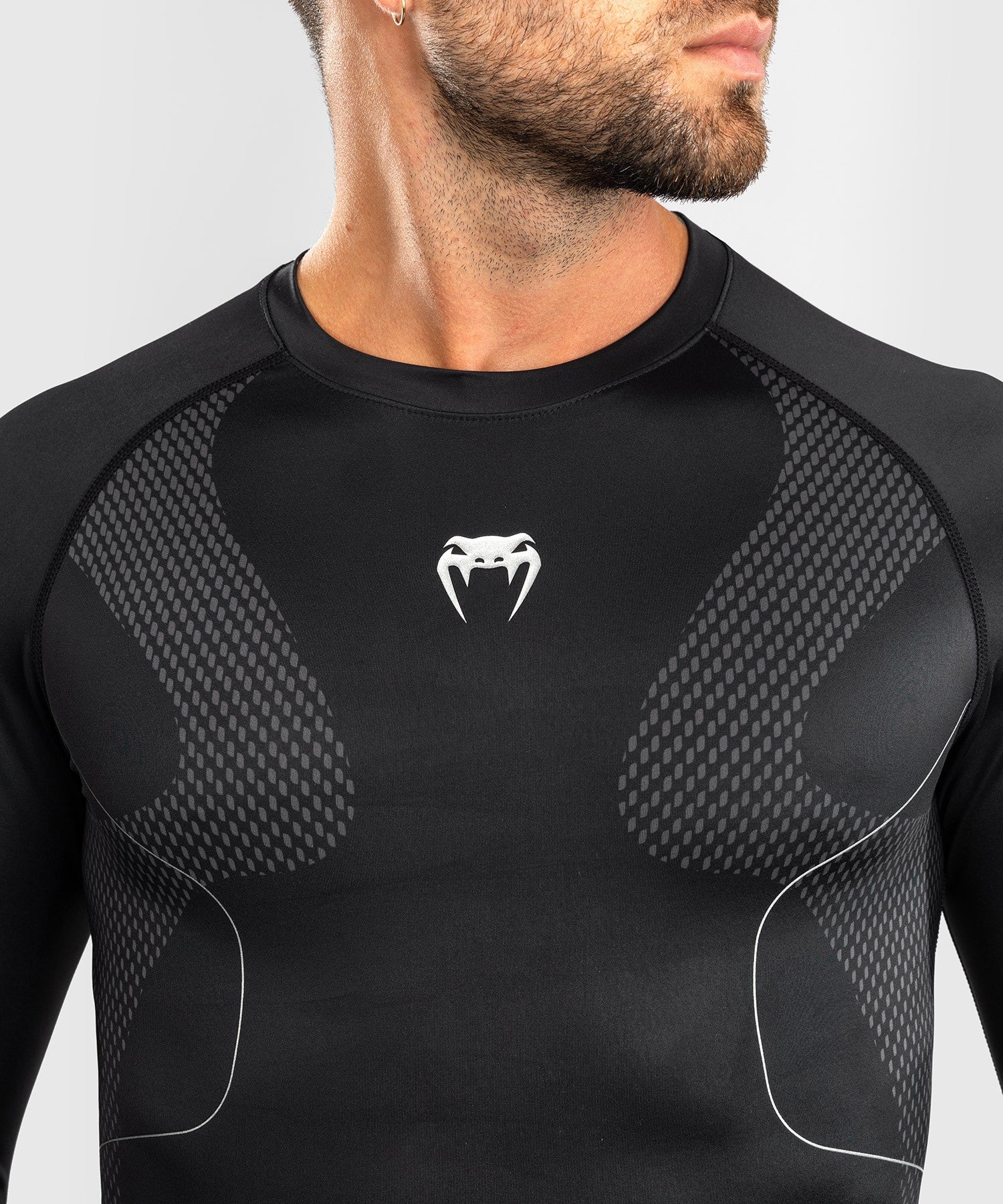 Venum Rashguard Męski Nexus Długi Rękaw Czarny/Srebrny