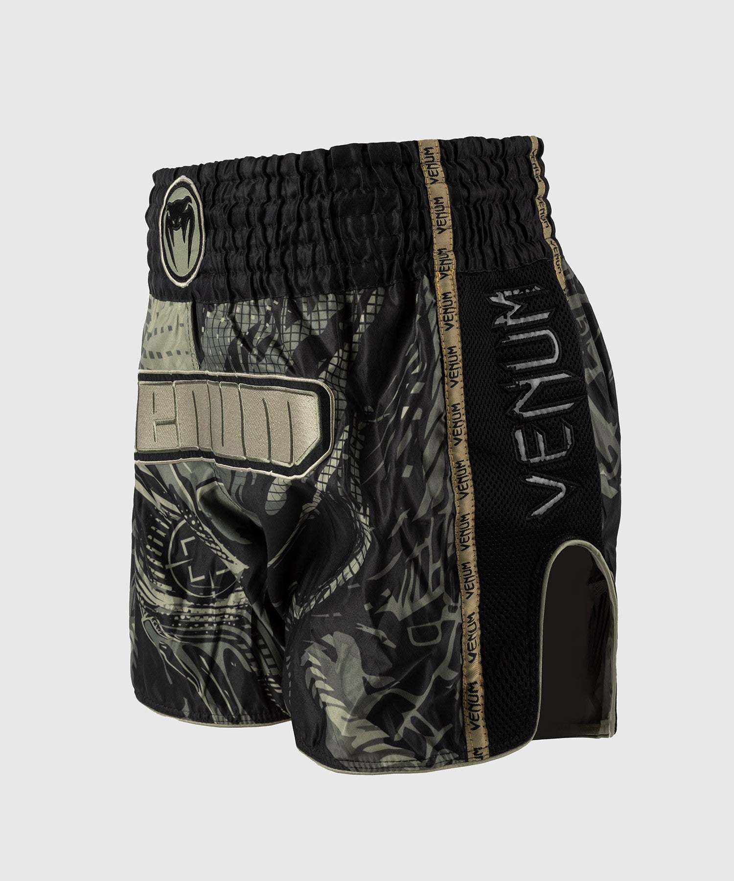 Venum Spodenki Muay Thai Invader Czarne/Piaskowe