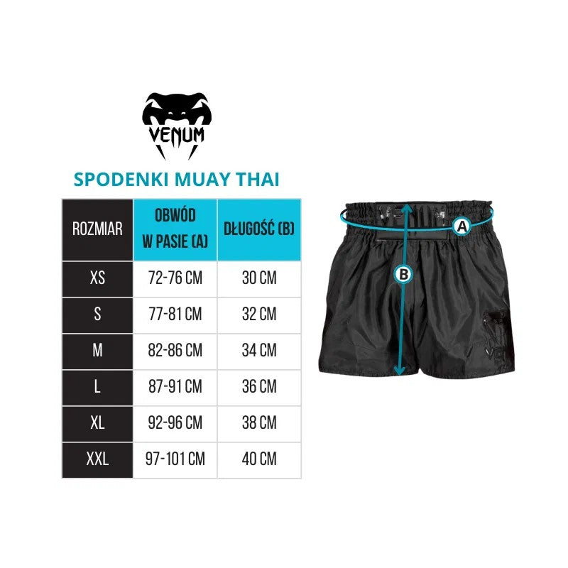 Venum Spodenki Muay Thai Invader Czarne/Piaskowe