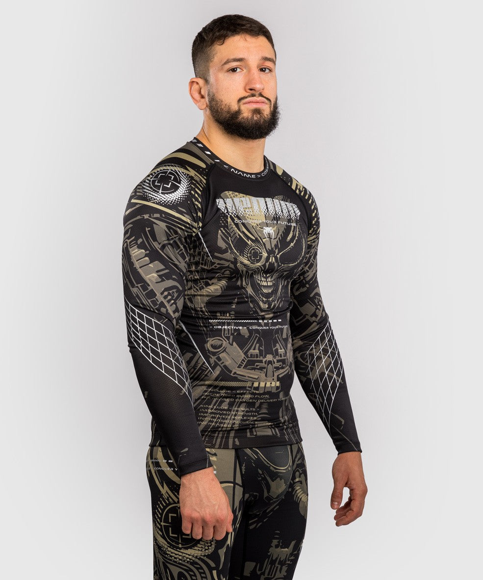 Venum Rashguard Męski Invader Długi Rękaw Czarny/Piaskowy