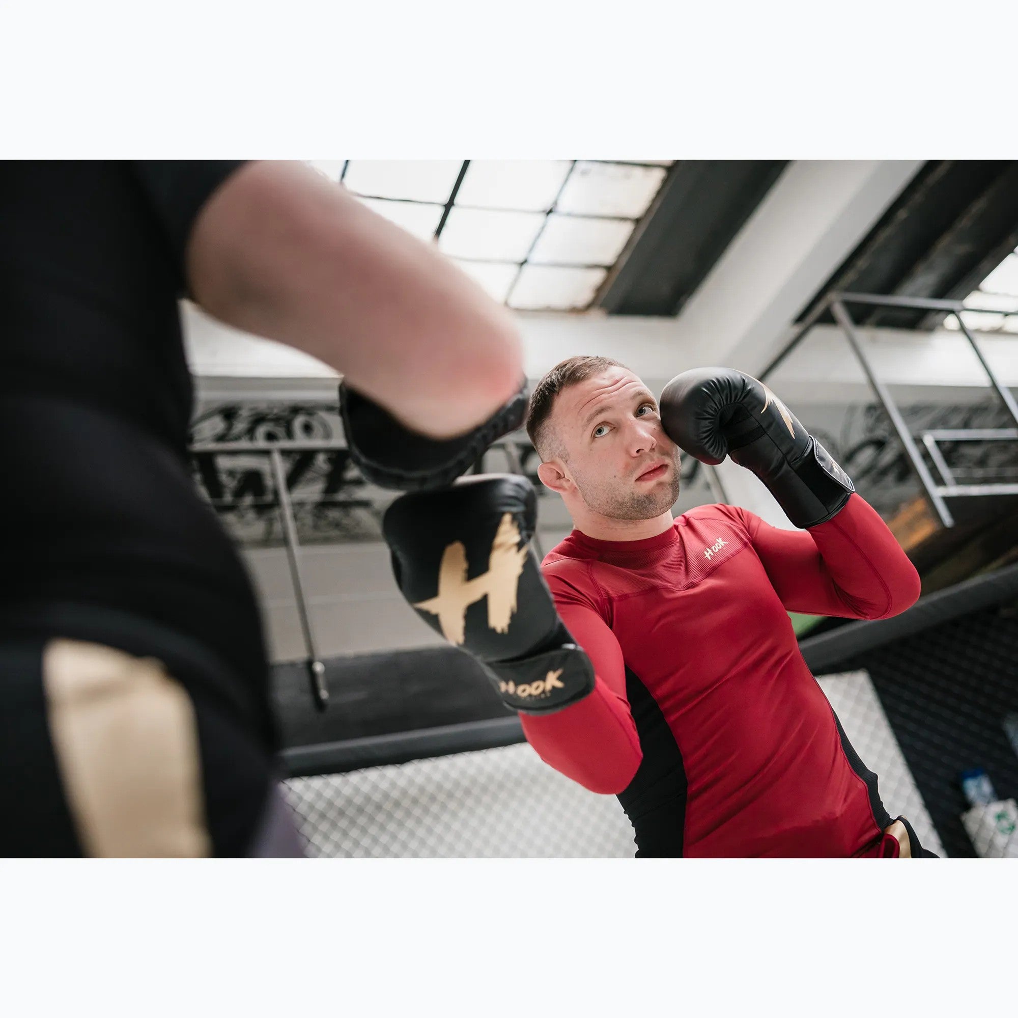 HOOK FIGHTING Rękawice Bokserskie Ready To Spar Czarne/Złote