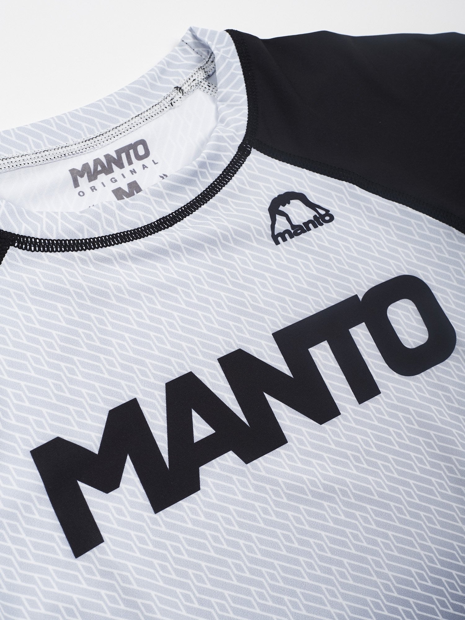 MANTO Rashguard Męski Krótki Rękaw RANK Biały