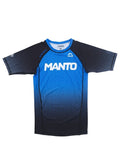 MANTO Rashguard Męski Krótki Rękaw RANK Niebieski