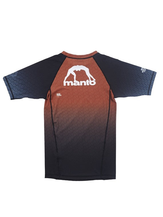 MANTO Rashguard Męski Krótki Rękaw RANK Brązowy