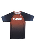 MANTO Rashguard Męski Krótki Rękaw RANK Brązowy