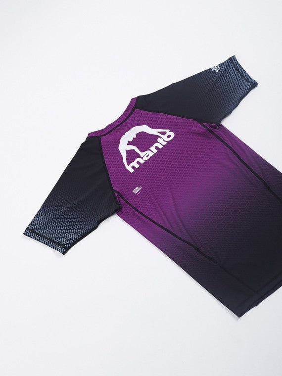 MANTO Rashguard Męski Krótki Rękaw RANK Purpurowy