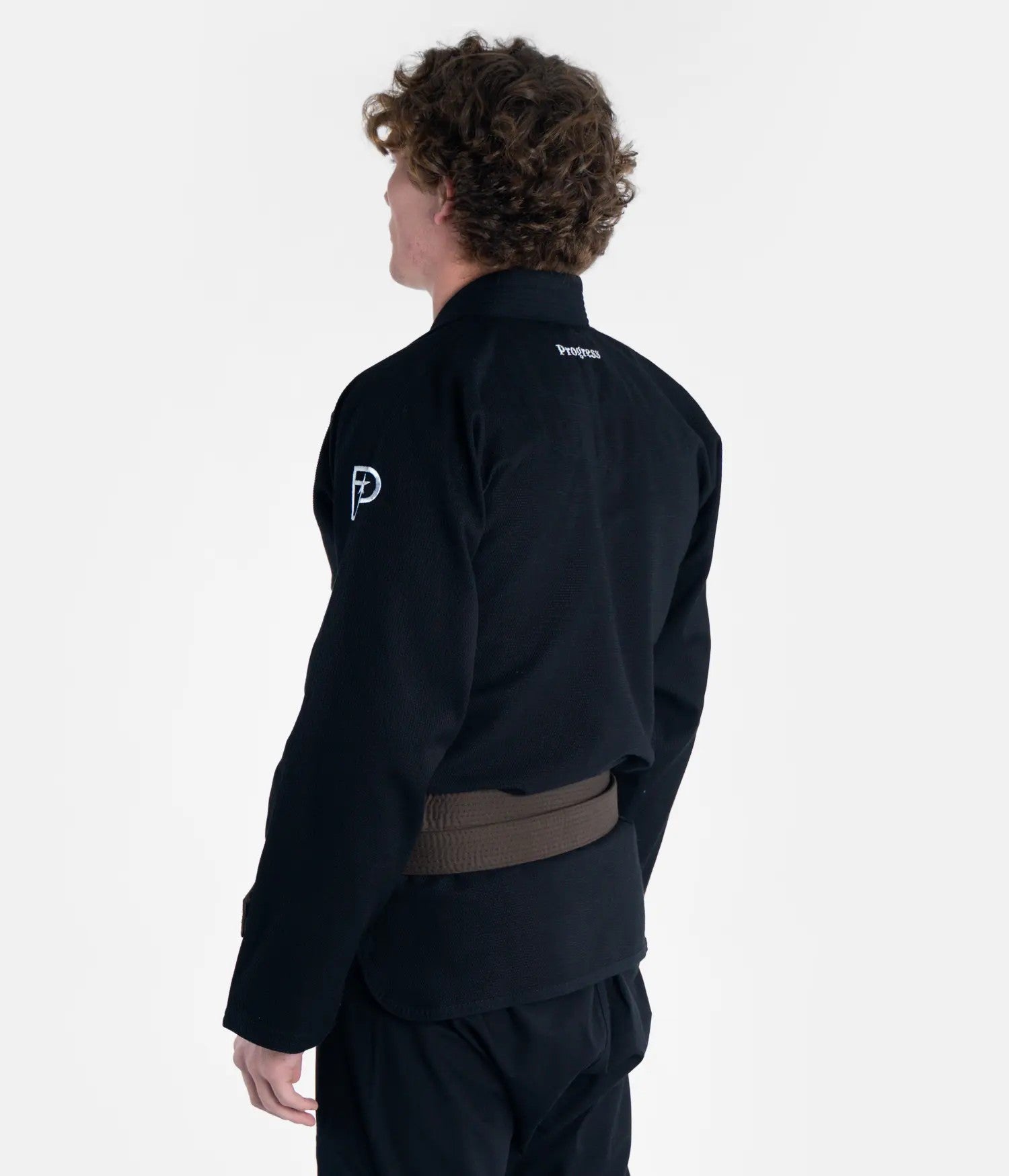 Progress Kimono/Gi BJJ Męskie The Academy Czarne + biały pas w komplecie