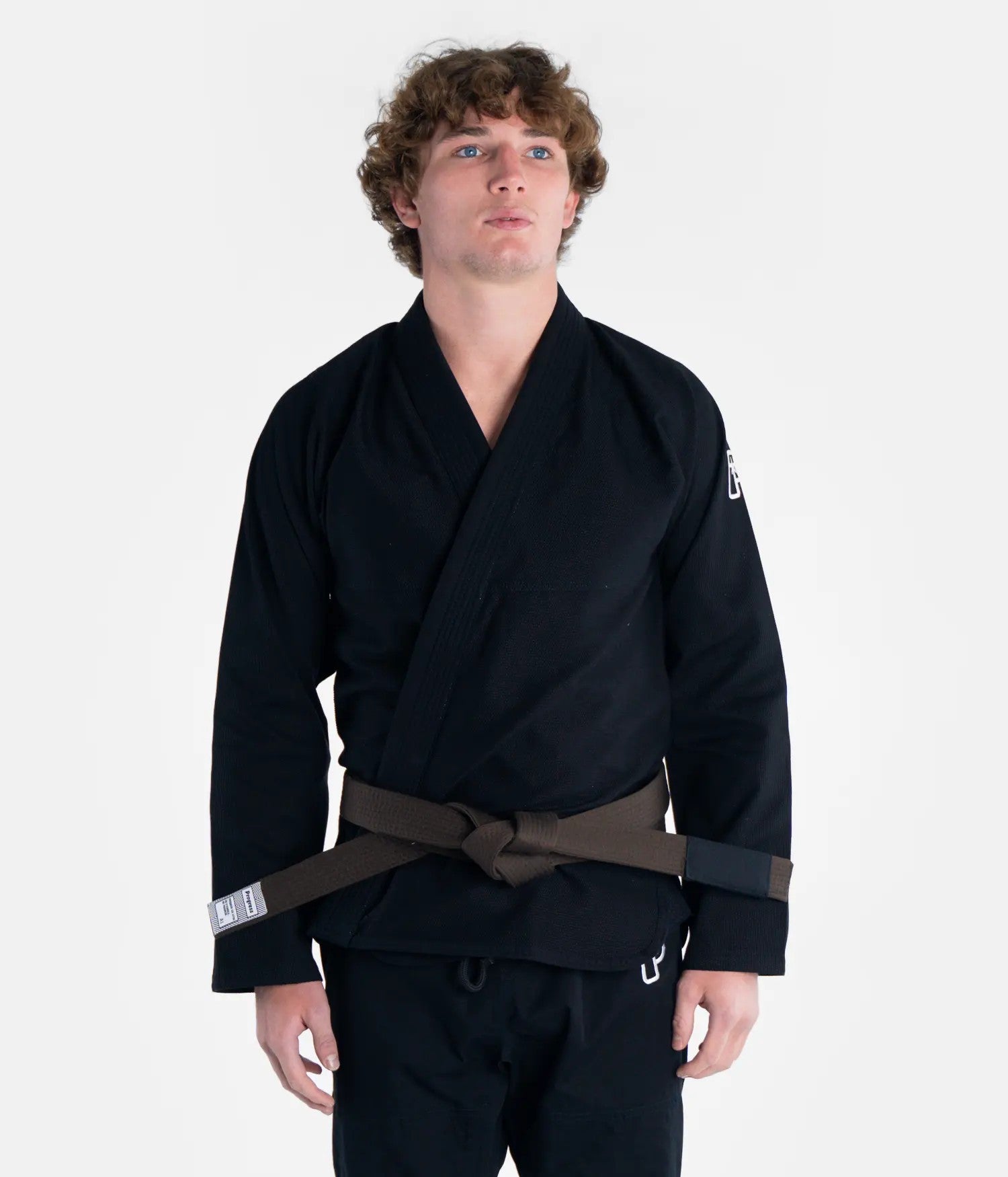 Progress Kimono/Gi BJJ Męskie The Academy Czarne + biały pas w komplecie