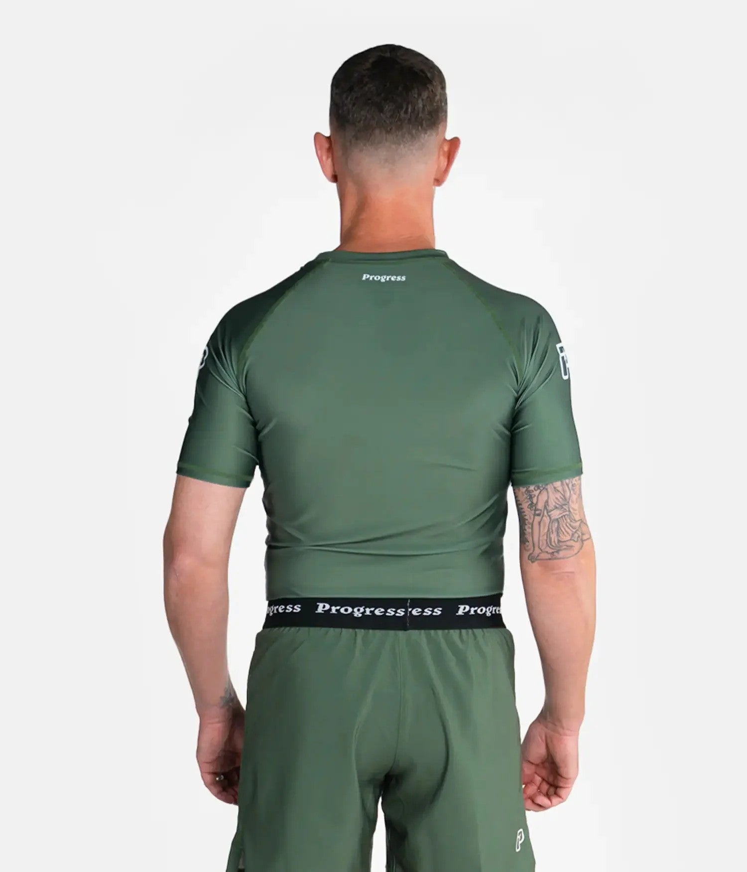 Progress Rashguard Męski Krótki Rękaw Academy Khaki