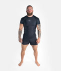 Progress Rashguard Męski Krótki Rękaw Academy Czarny