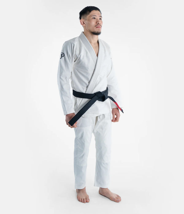 Progress Kimono/Gi BJJ Męskie The Academy Białe + biały pas w komplecie
