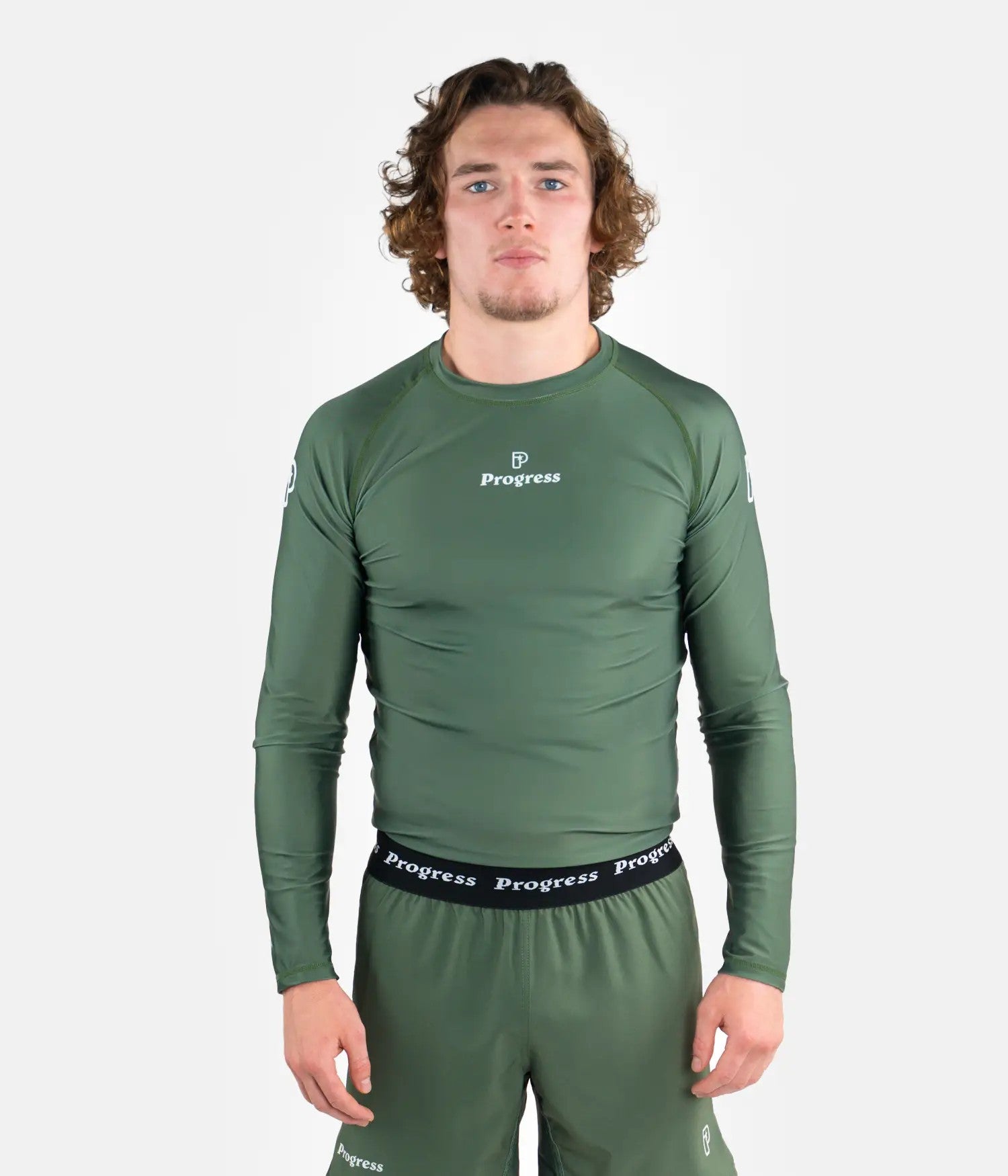 Progress Rashguard Męski Długi Rękaw Academy Khaki