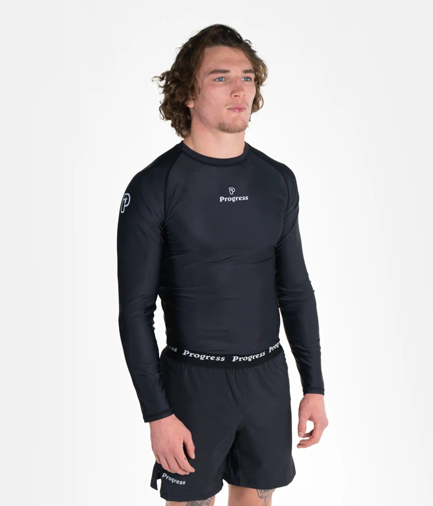 Progress Rashguard Męski Długi Rękaw Academy Czarny