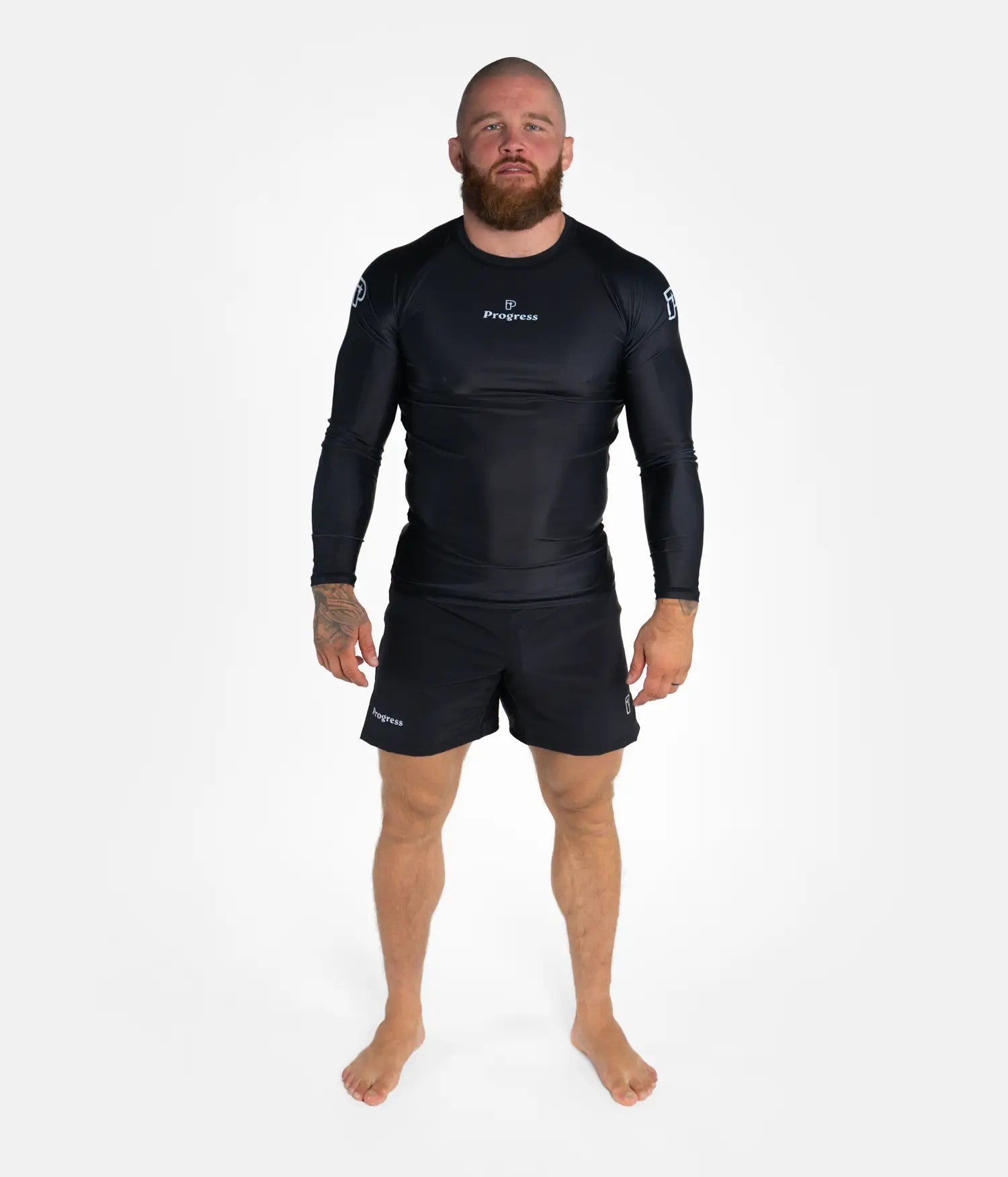 Progress Rashguard Męski Długi Rękaw Academy Czarny