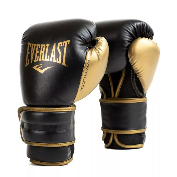 Everlast Rękawice bokserskie Powerlock PU Czarne/Złote