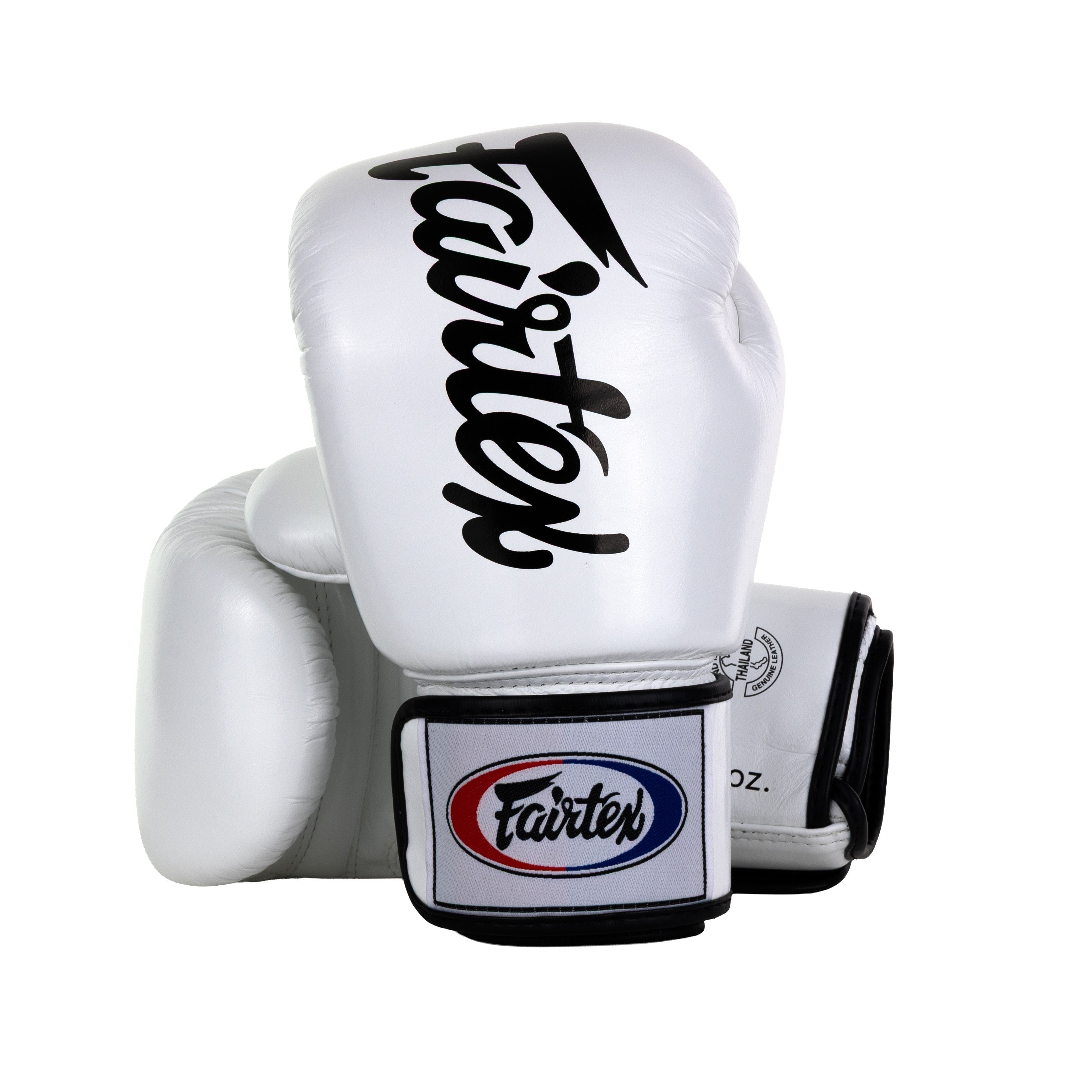 Fairtex Rękawice Bokserskie ze skóry naturalnej BGV19 Białe