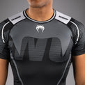 Venum Rashguard Męski Adrenaline Krótki Rękaw Czarny/Srebrny