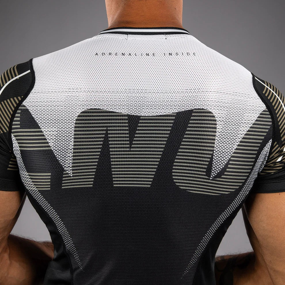 Venum Rashguard Męski Adrenaline Krótki Rękaw Czarny/Piaskowy