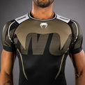 Venum Rashguard Męski Adrenaline Krótki Rękaw Czarny/Piaskowy