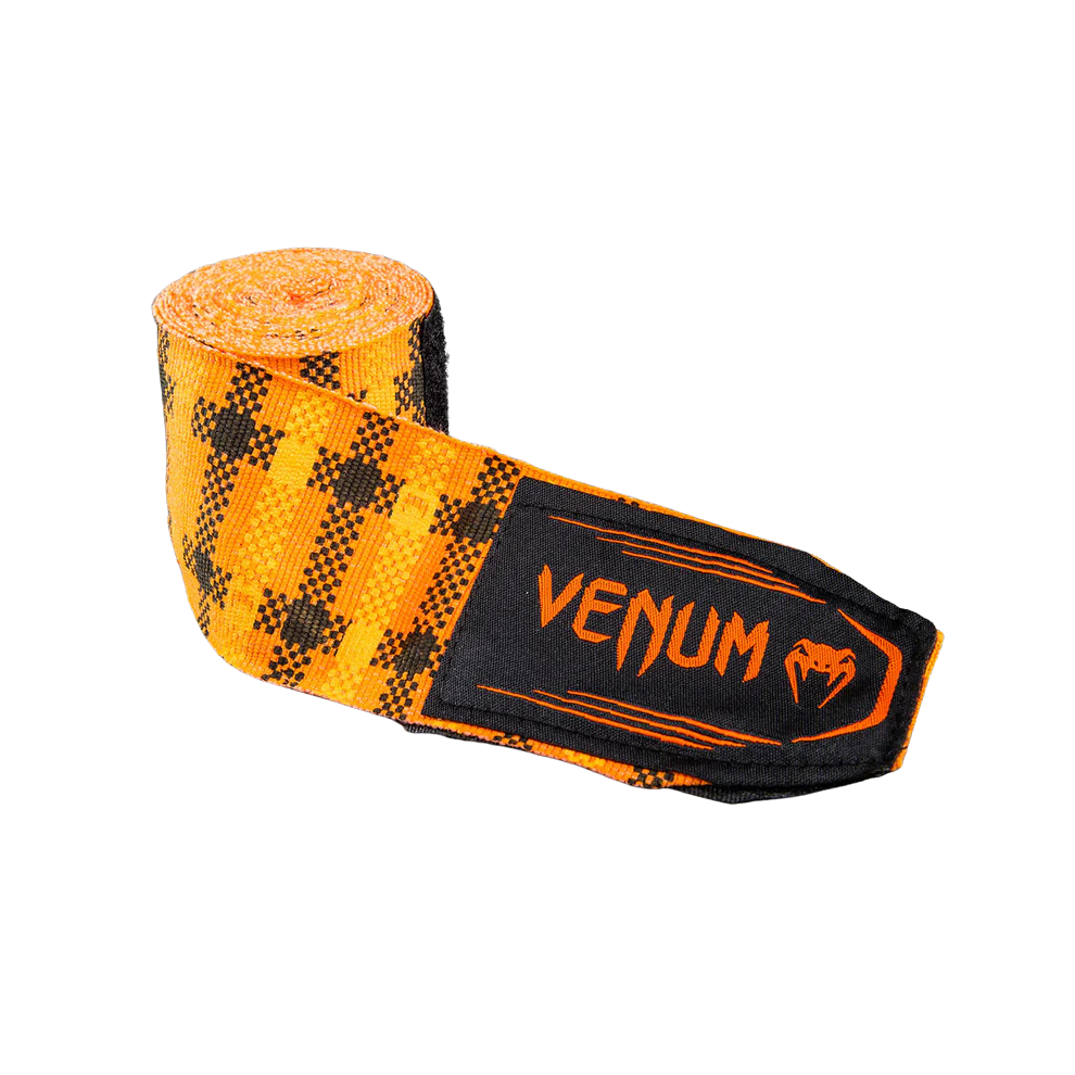 Venum Bandaże bokserskie Tartan Pomarańczowe 4m