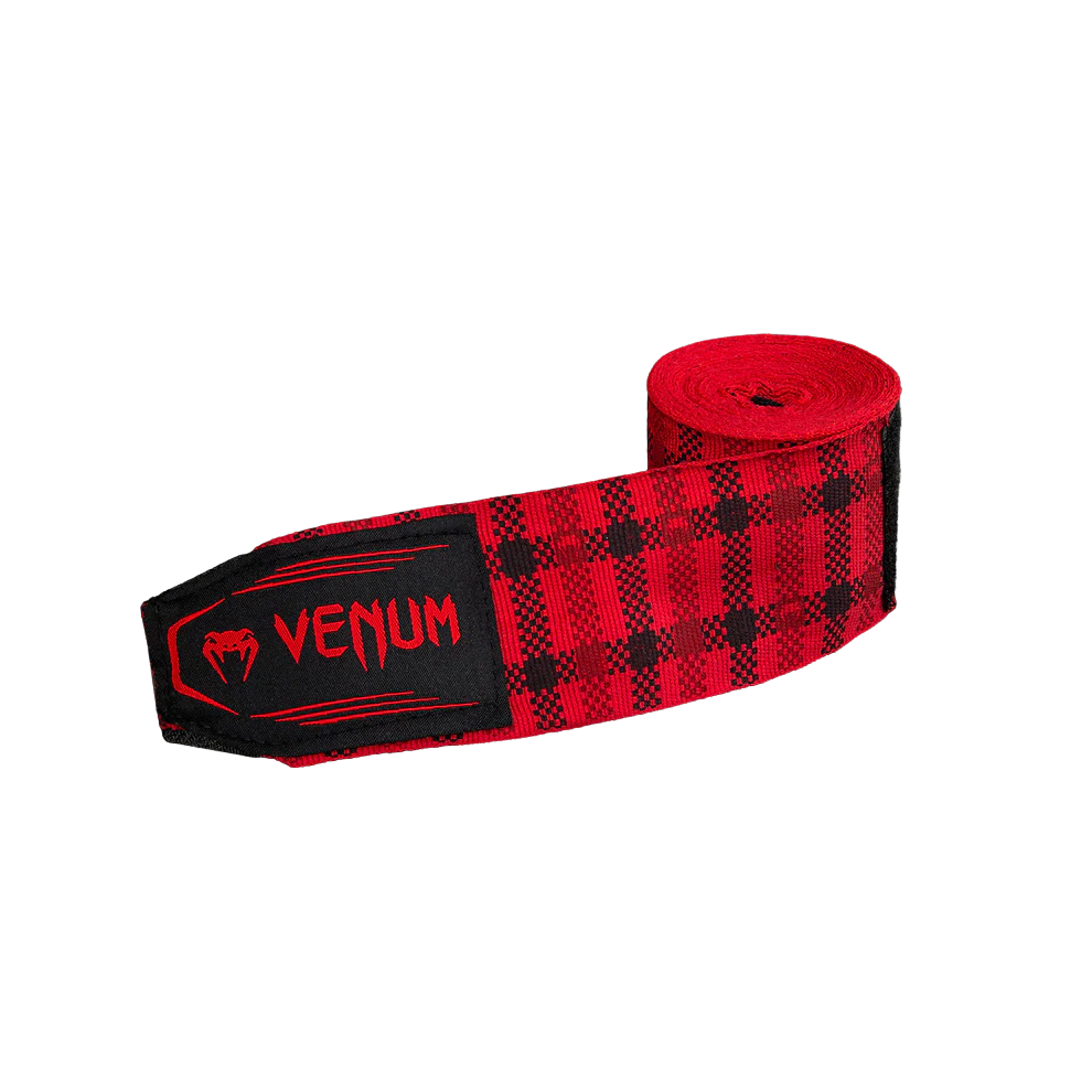 Venum Bandaże bokserskie Tartan Czerwone 4m