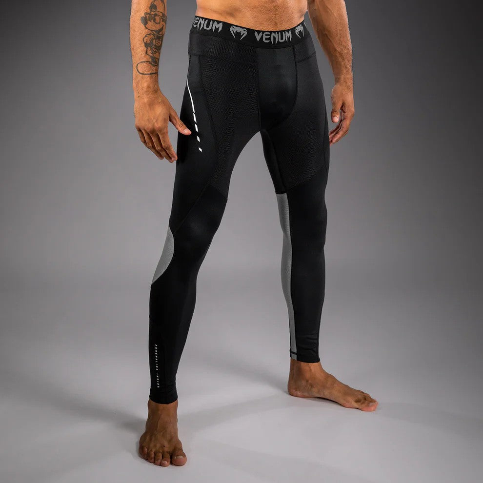 Venum Legginsy Męskie Adrenaline Czarne/Srebrne