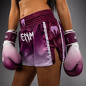 Venum Spodenki Muay Thai Iris Śliwkowe/Białe